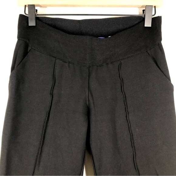 Seraphine Maternity Tailored Black Maternity Pants Ponte Trousers Seam Front 2 - Picture 2 of 9